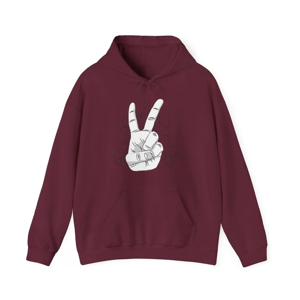 “Peace is Proud” Custom Graphic Design Unisex Hoodie - Picture 11 of 11